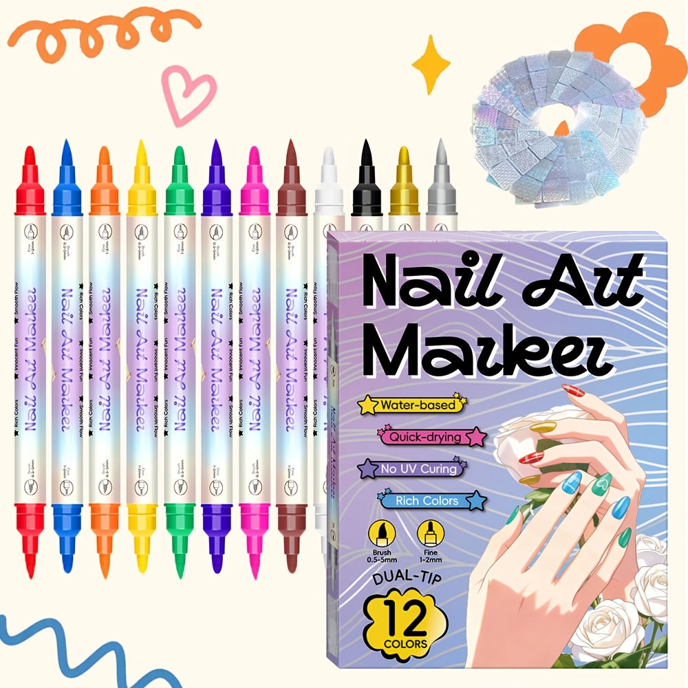 Copic Marker Sketch - 12 Colors Nail Art Pen Set