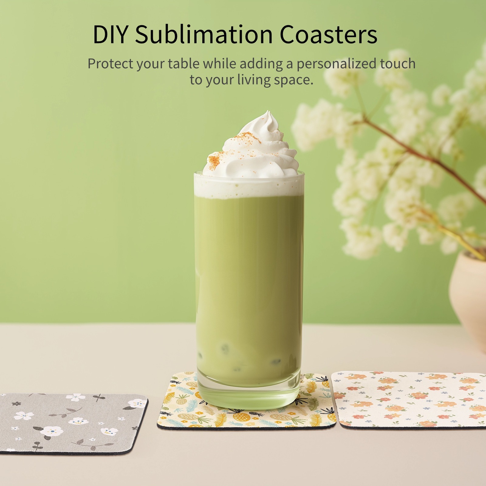 100Pcs Sublimation Coasters Sq - огляд і ціна Coaster Sublimation Blank