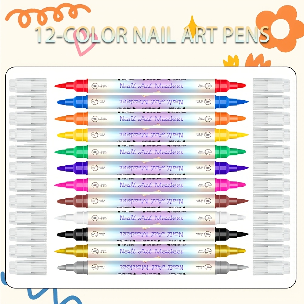 12 Colors Nail Art Pen Set 24  - огляд і ціна Copic Marker Sketch