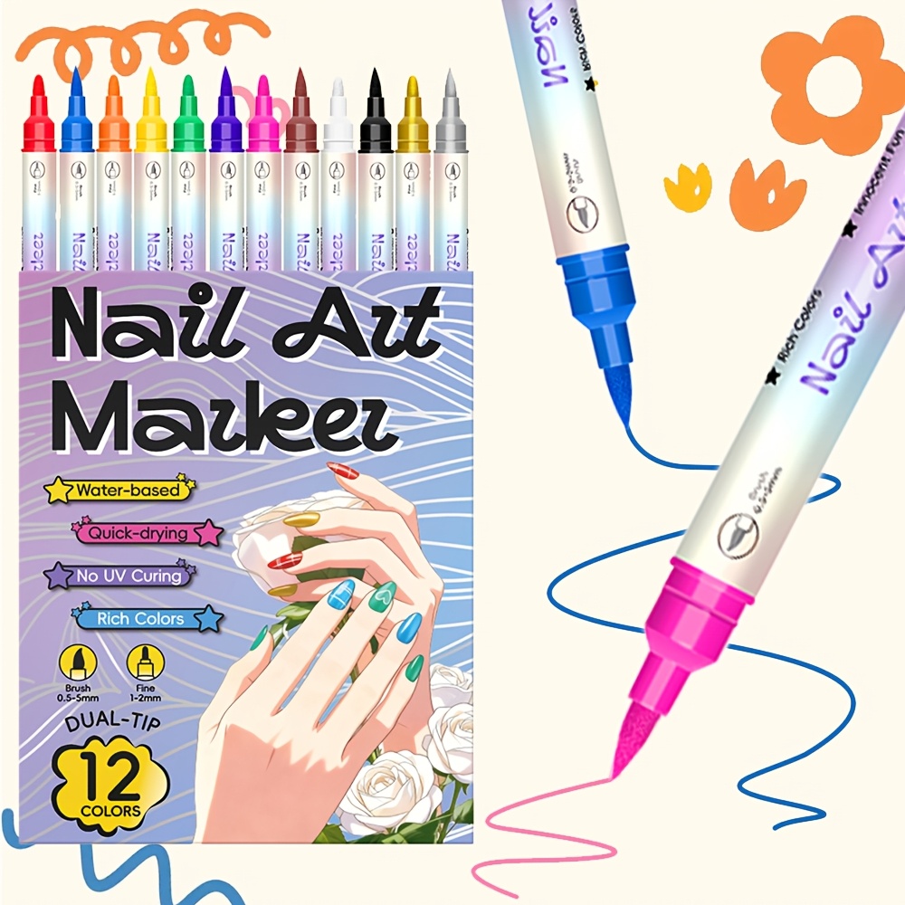 12 Colors Nail Art Pen Set 24  - огляд і ціна Copic Marker Sketch