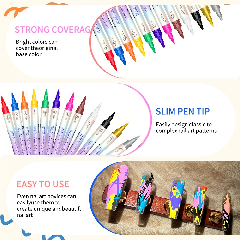 12 Colors Nail Art Pen Set 24  - огляд і ціна Copic Marker Sketch